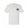 OMS Falcon White USA Made Preshrunk Cotton Pocket Tee
