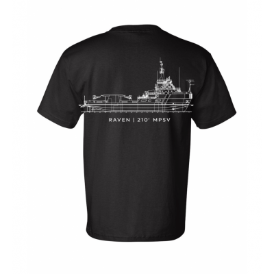 OMS Raven Black USA Made Preshrunk Cotton Pocket Tee