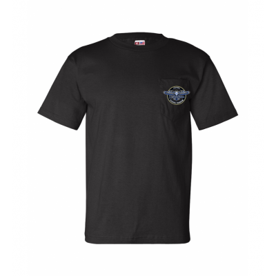 OMS Osprey Black USA Made Preshrunk Cotton Pocket Tee