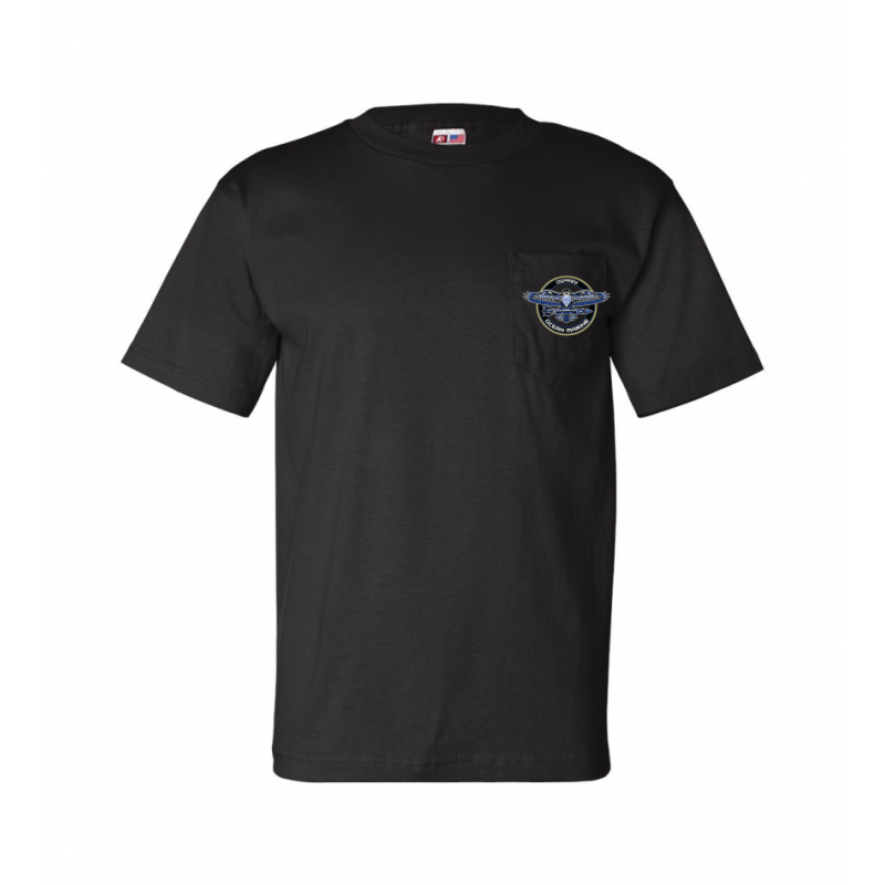 OMS Osprey Black USA Made Preshrunk Cotton Pocket Tee